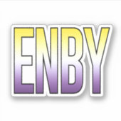 ENBY Nonbinary Sticker (Voorkant)