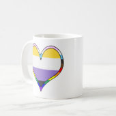 Enby Pride Coeur Mug (Devant gauche)