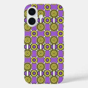 Enby-pride kleuren / paarse spiegelbloem C iPhone 16 Hoesje