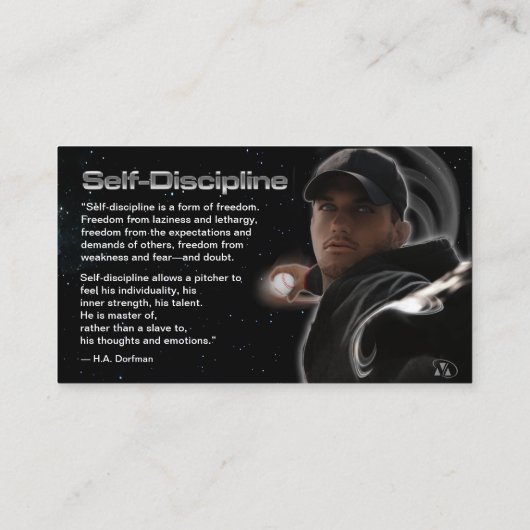 Encadrement des Cartes de visite d'autodiscipline (Dos)