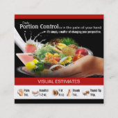 Encadrement des Cartes de visite nutritionnels (Devant)