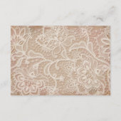encart de mariage en dentelle - rose vintage (Dos)