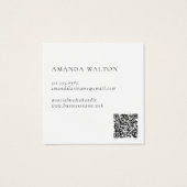 Encart de paquet à monogramme QR Code rose et viol (Dos)