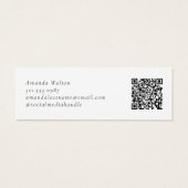 Encart de paquet de code QR à monogramme rose et v (Dos)