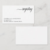 Encart de registre minimaliste / Enclosure d'invit (Devant / Derrière)