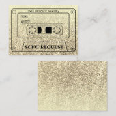 Encart demande de chanson de mariage cassette Glam (Devant / Derrière)
