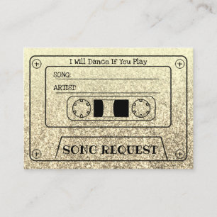 Encart demande de chanson de mariage cassette Glam