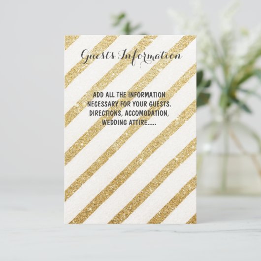 Encart d'informations pour invités de mariage mode (Debout devant)