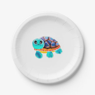 Encaustic schilderij schildpad Kopie Papieren Bordje