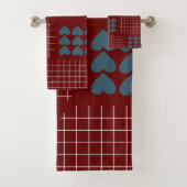 Enceintes de Grille Bleue Rouge Profond (En situation)