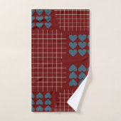 Enceintes de Grille Bleue Rouge Profond (Serviette à main)
