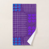 Enceintes Royal Purple Blue Grid (Serviette à main)