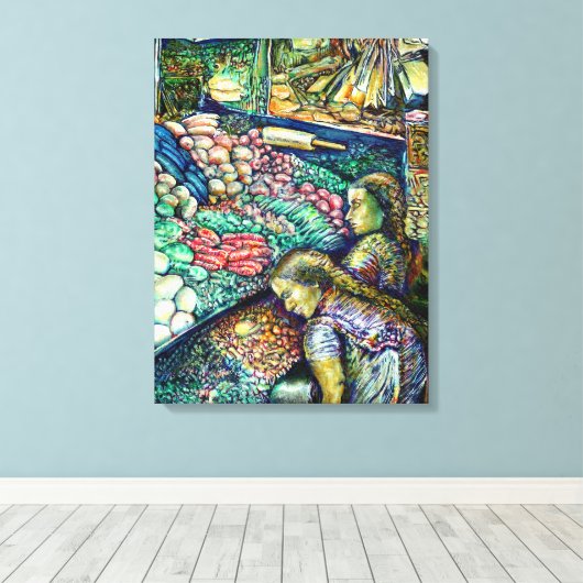 Enceladus Canvas Afdruk (Insitu (Houten vloer))