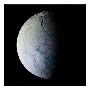 Enceladus maan Saturnus astronomie universum teles Perfect Poster