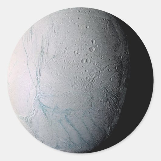 Enceladus Ronde Sticker (Voorkant)