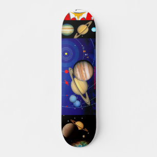 Encelatus en Saturnus in de ruimte Skateboard