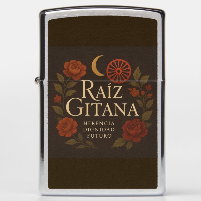 Encendedor Zippo RAÍZ GITANA  (Voorkant)