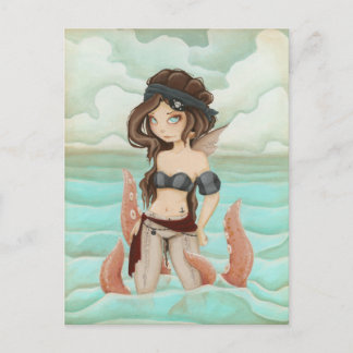 Enchaîné à la mer - Carte postale de fée pirate