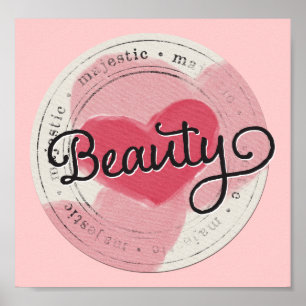ENCHant-cirkels-schoonheid PRECIUS PINK BEAUTY MAJ Poster