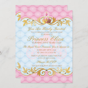 Enchantant, jolie princesse Birthday Invitations