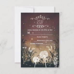 Enchante Rustic Night Sky Stars & Foliage RSVP
