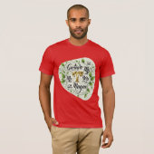 Enchanted Aries Zodiac Design with Golden Ram T-shirt (Voorkant volledig)