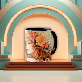 Enchanted Bloom Art Nouveau Woman Mok