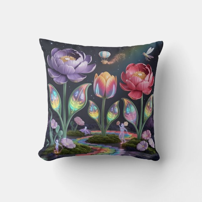 Enchanted Bloomscape Pillow Hoesje Kussen (Voorkant)