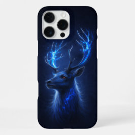 Enchanted Blue Stag iPhone 16 Pro Max Case Hoesje