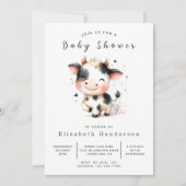 Enchanted Boerderij Calf Koe Baby shower Kaart (Voorkant)