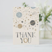 Enchanted Boho Cosmic Celestial Bedankkaart (Staand voorkant)