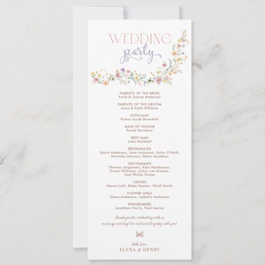 Enchanted Boho Fleur sauvage Garden Programme de m (Dos)