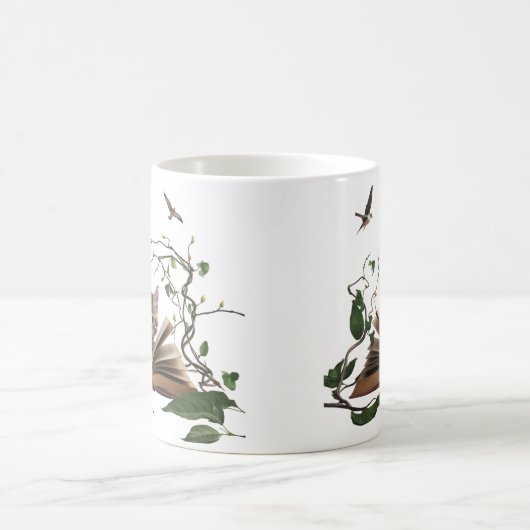 Enchanted Bookworm Kitten Coffee Mug  (Centre)
