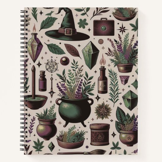 Enchanted Botanica: Magische kruiden & hekserij Notitieboek (Voorkant)