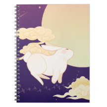 Enchanted Bunny Moon Notitieboek Hoesje