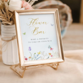 Enchanted Butterflies Flower Bar Poster