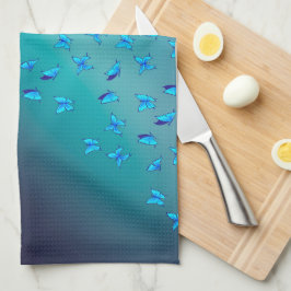 Enchanted Butterflies Green Tea Towel Theedoek