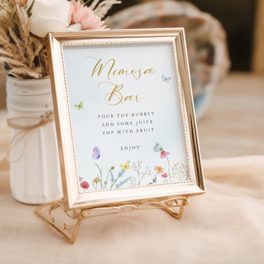 Enchanted Butterflies Mimosa Bar Poster