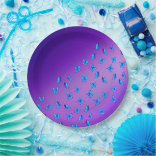 Enchanted Butterflies Paarse papieren Bord