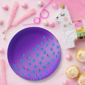 Enchanted Butterflies Paarse papieren Bord (Feest)