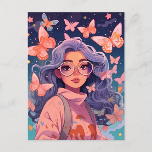 Enchanted Butterfly Dream Briefkaart (Voorkant)