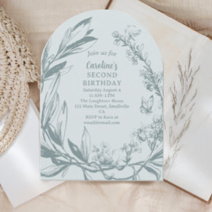 Enchanted Butterfly Garden Tweede verjaardag Kaart