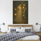 Enchanted Butterfly Girl – Fine Art Fantasy Portra Canvas Afdruk (Insitu (Slaapkamer))