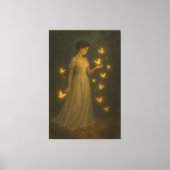 Enchanted Butterfly Girl – Fine Art Fantasy Portra Canvas Afdruk (Voorkant)