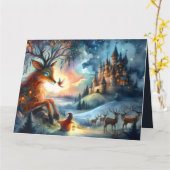 Enchanted Castle Winter Art Kaart (Gele Bloem)
