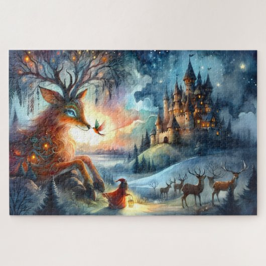 Enchanted Castle Winter Art Legpuzzel (Horizontaal)