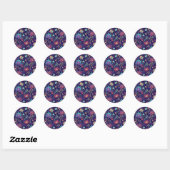 Enchanted Celestial Garden Pattern Ronde Sticker (Vel)
