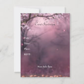 Enchanted Cherry Blossom Garden Event Invite Kaart (Achterkant)