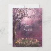 Enchanted Cherry Blossom Garden Invitation de l'év (Devant)