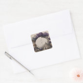 Enchanted Circle Castle bruiloft Vierkante Sticker (Envelop)